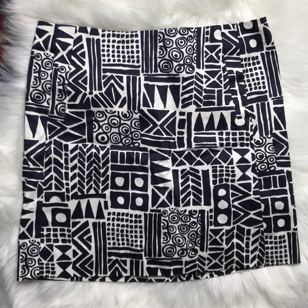 Jcrew printed stretch miniskirt sz 0